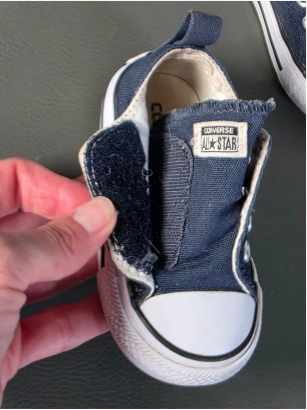 Converse Chuck Taylor All Star Slip On Toddler Sneakers Blue Canvas Shoes 4